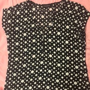 My Michelle Black and White Polka Dot Blouse